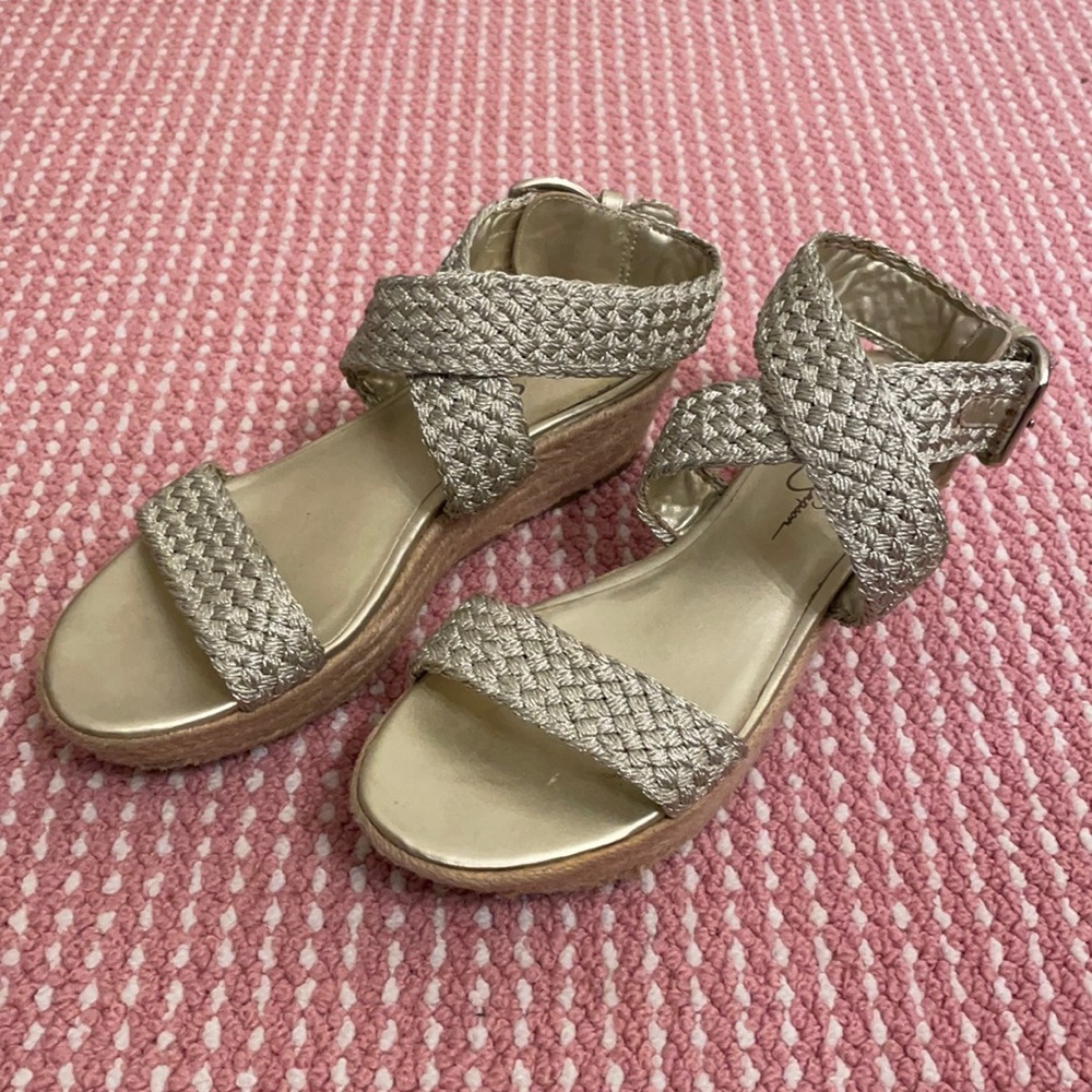 Gold Espadrille Wedge